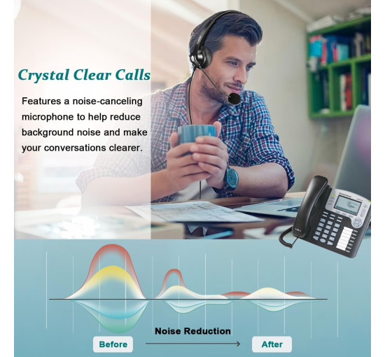 Телефонная гарнитура с микрофоном Callez W500D2 черный (my-18145)