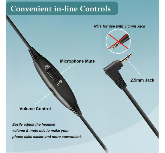 Телефонная гарнитура с микрофоном Callez W500D2 черный (my-18145)