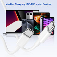 Кабель зарядного пристрою iPhone 15, 2 CyvenSmart 2m 60 Вт до кабелю USB C (my-4243)