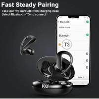 Бездротові навушники Bluetooth з глибокими басами yobola чорний (my-4163)