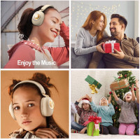 Bluetooth-навушники зі світлодіодним підсвічуванням Aresrora GW01 рожевий (my-7036)