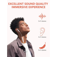 Наушники USB C с микрофоном и регулятором громкости XINSHIKEJI RJ094 Белый (my-17174)