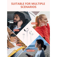 Наушники USB C с микрофоном и регулятором громкости XINSHIKEJI RJ094 Белый (my-17174)