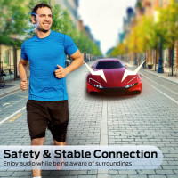 Водонепроникні навушники Bluetooth з мікрофоном BUGANI OpenSport B05 чорний (my-9065)