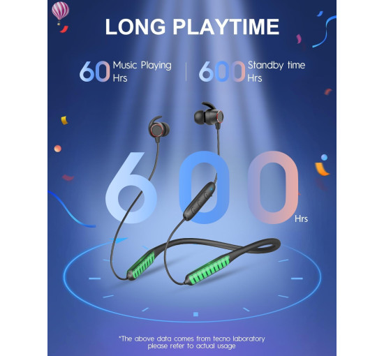 Бездротові Bluetooth навушники Tecno B1 чорні (my-18066)