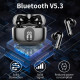 Беспроводные наушники Btootos A90 Pro Bluetooth 5.3 светодиодный дисплей с 4 ENC шумоподавляющими микрофонами черный (my-11156)