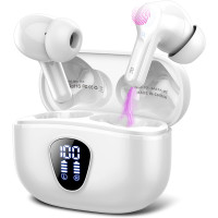 Беспроводные Bluetooth-наушники с шумоподавлением BESNOOW I53 белые (my-9166)