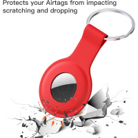 Чехол JASBON AirTag с кольцом для ключей, надежный держатель, защитный чехол с защитой от царапин, красный-зеленый (my-14014)