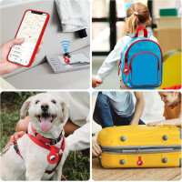 Чохол JASBON AirTag з кільцем для ключів, надійний тримач, захисний чохол із захистом від подряпин, червоно-зелений (my-14014)