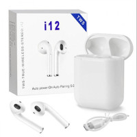 Беспроводные наушники HBQ i12 TWS bluetooth 5.0 с кейсом сенсорное управление без кнопок (белые) (my-17167)