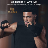 Беспроводные UXD CT887 спортивные внутриканальные наушники черные (my-17166)