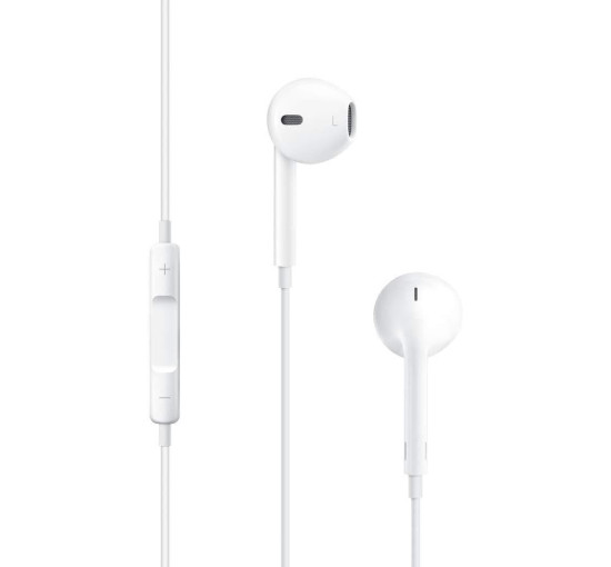 Навушники-вкладиші Apple EarPods з мікрофоном та пультом керування білі з адаптером USB-C на 35 мм (оновлені) (my-17203)