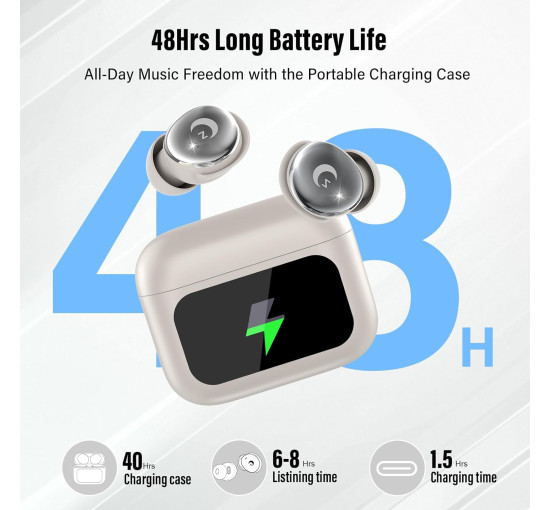 Наушники-вкладыши для сна VEKJ L8 Pro Bluetooth 48 часов работы с сенсорным экраном водонепроницаемые (mt-18058)