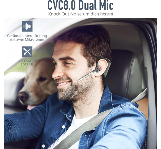 Беспроводная гарнитура Conambo K21 с шумоподавлением CVC 8.0 с двойным микрофоном (my-17010)