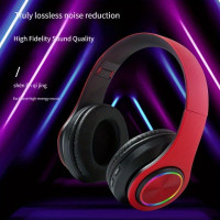 Беспроводные игровые наушники Generic LX-B39 с подсветкой Bluetooth, черные (my-15182)