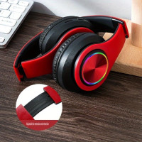 Беспроводные игровые наушники Generic LX-B39 с подсветкой Bluetooth, черные (my-15182)