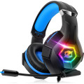 Игровая гарнитура для ПК, PS4, PS5, Xbox с объемным звуком 7.1, игровые наушники с микрофоном с шумоподавлением, полноразмерные наушники с RGB-подсветкой (my-17017)
