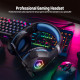 Игровая гарнитура для ПК, PS4, PS5, Xbox с объемным звуком 7.1, игровые наушники с микрофоном с шумоподавлением, полноразмерные наушники с RGB-подсветкой (my-17017)