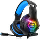Игровая гарнитура для ПК, PS4, PS5, Xbox с объемным звуком 7.1, игровые наушники с микрофоном с шумоподавлением, полноразмерные наушники с RGB-подсветкой (my-17017)