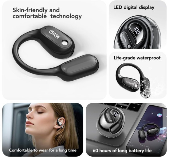 Навушники-перекладачі MINISO MS190 AI в режимі реального часу 135 мов з додатком (my-18111)