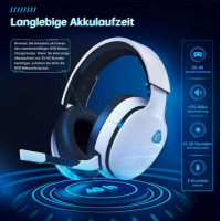 Геймерські бездротові навушники Gtheos Captain 300 White для Xbox, Playstation та інших пристроїв, мікрофон, стереозвук (my-050)