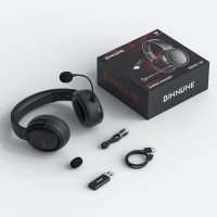Ігрові навушники бездротові/провідні BINNUNE BW02-BT 2,4G/Bluetooth (my-0174)