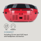 Бумбокс Auna Roadie 10038357 Bluetooth, CD, USB, FM, AUX, красный (my-5004)