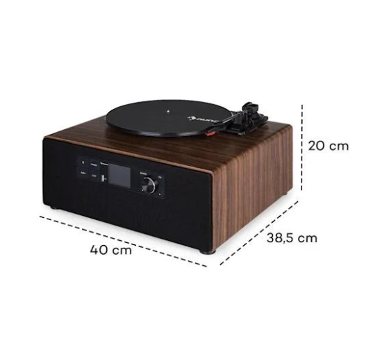 Програвач вінілу Auna Connect Vinyl Cube 10034557 з інтелектуальним радіо (my-5081)