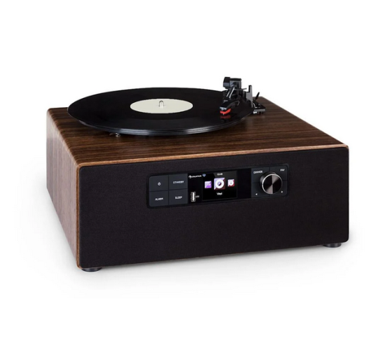 Програвач вінілу Auna Connect Vinyl Cube 10034557 з інтелектуальним радіо (my-5081)