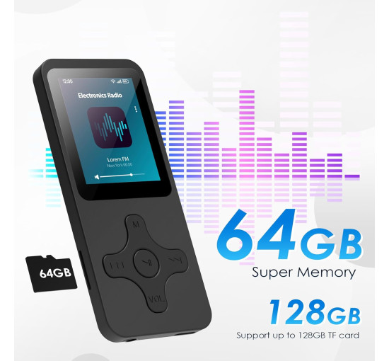 MP3-плееры Lvcdodvd музыкальный проигрыватель на 64 ГБ MP3-плеер и цифровой аудиоплеер с динамиком Hi-Fi (my-18100)