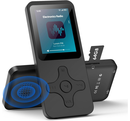 MP3-плееры Lvcdodvd музыкальный проигрыватель на 64 ГБ MP3-плеер и цифровой аудиоплеер с динамиком Hi-Fi (my-18100)