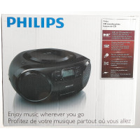 Радиоприемник Philips AZB500 / 12 DAB + CD + FM, динамическое усиление басов, аудиовход 3,5 мм, черный (my-7107) Б/У