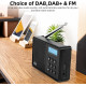 Цифрове портативне радіо WOVTE DAB+ з можливістю підзарядки та живленням від мережі, Bluetooth, 40 передустановок, світлодіодний дисплей (my-17100)