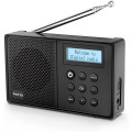 Цифрове портативне радіо WOVTE DAB+ з можливістю підзарядки та живленням від мережі, Bluetooth, 40 передустановок, світлодіодний дисплей (my-17100)