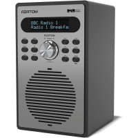 Цифровое FM-радио Azatom FX1BL DAB/DAB+ с Bluetooth, будильником, предустановками, эффектом дерева, разъемом для наушников, сетевой вилкой Foxton Black (my-7001)