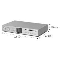 Усилитель ресивер Auna HiFi CD Silver Star Internet/DAB+/FM CD WiFi 10036446 (my-5090)