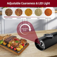 Электрическая мельница для соли и перца TLCCV с зарядным устройством, USB-кабелями  (my-11156)