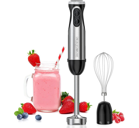 Ручний блендер 2-в-1 з віночком Bonsenkitchen HB3204 1000 Вт 20 швидкостей (my-14045)