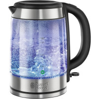 Електричний скляний бездротовий чайник Russell Hobbs Illuminating об'ємом 1.7 L, 3 кВт, чорний (my-7108) Б/У