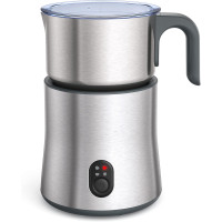 Електричний спінювач-підігрівач молока HERILIOS 500 мл, пристрій для приготування гарячої та холодної піни, знімний глечик з нержавіючої сталі (my-7102)