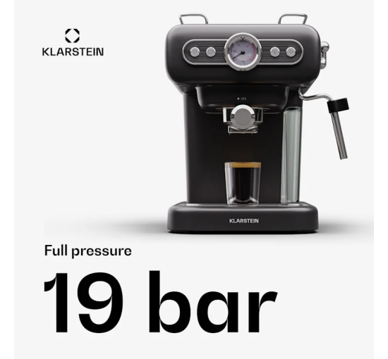 Эспрессо-машина Klarstein Espressionata Evo 950 Вт 19 бар 1,2 л 2 чашки 10045424 (my-5018)
