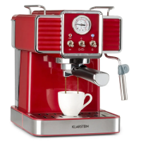 Кофемашина в ретро стиле Klarstein Gusto Classico 1350 Вт, 20 бар, 1,5 л красный 10035565 (my-5078) б/у