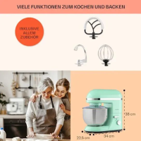 Кухонний комбайн тістоміс KLARSTEIN Bella Elegance 2000 W 2,7 HP 5,2 л 10035520 (my-5107) має дефекти