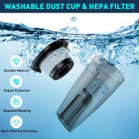 Потужний бездротовий ручний пилосос HOMEKANE 9500 Pa, 100 Вт, що перезаряджається, для дому, автомобіля, прибирання вовни свійських тварин (my-14044) Уцінка Потужний бездротовий ручний пилосос HOMEKANE 9500 Pa, 100 Вт, що перезаряджається, для дому, автомобіля, прибирання вовни свійських тварин (my-14044) Уцінка