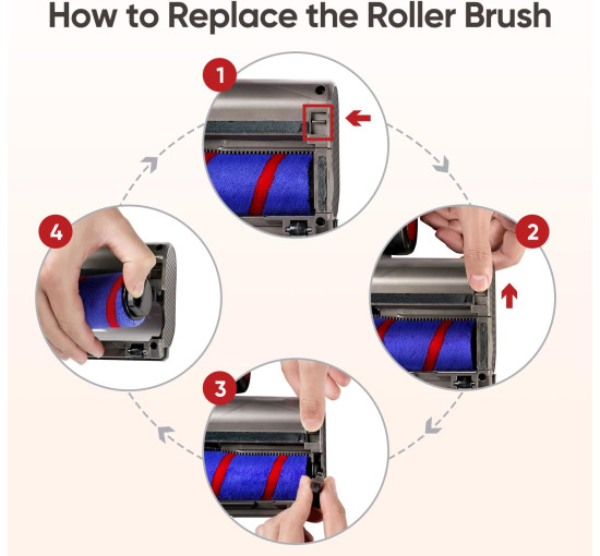 Насадка-щетка FLYLINKTECH H002 для пылесоса Dyson V7 V8 V10 V11 V15 (my-18146)