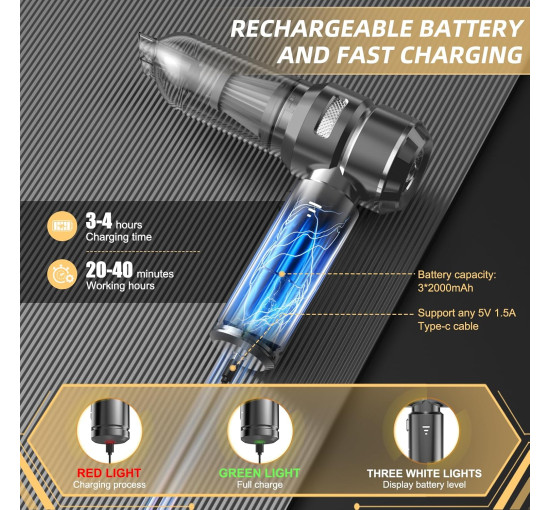 Ручной пылесос с бесщёточным двигателем NVKHG тёмно-серый (my-18123)