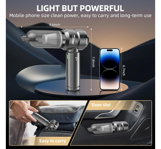 Ручной пылесос с бесщёточным двигателем NVKHG тёмно-серый (my-18123)