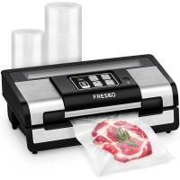 Повністю автоматична машина для запечатування продуктів харчування з рулоном пакета та вбудованим різаком FRESKO V9 срібло (my-12075)