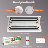 Потужна вакуумна пакувальна машина з різаком для пакетів Kejector V3100 білий (my-14060)