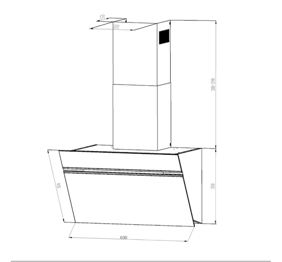 Вытяжка Klarstein Alina Cooker 60 см белая, светодиодный дисплей, внутреннее освещение, переднее стекло белое 10034105 (my-5037)